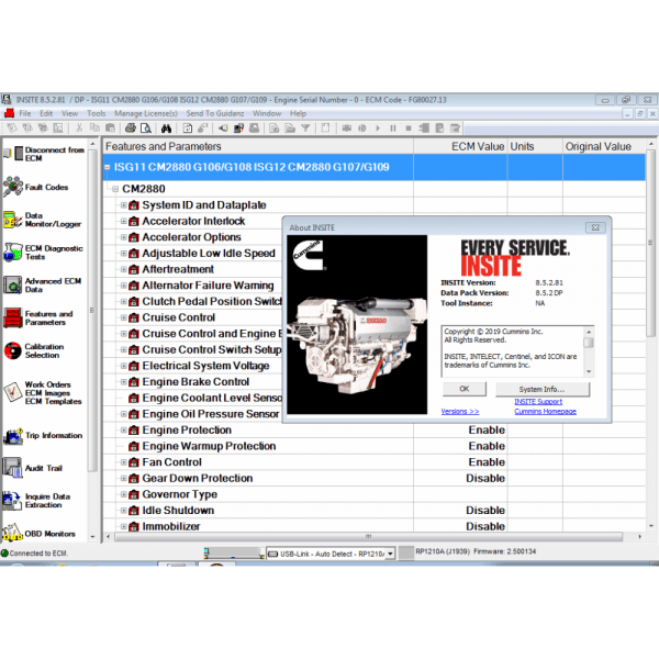 cummins inline7 insite 8.5 programmer 