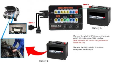 GT100 supply Power when change Battery