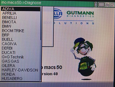 iq4bike motorcycles diagnostics scanner software screenshot