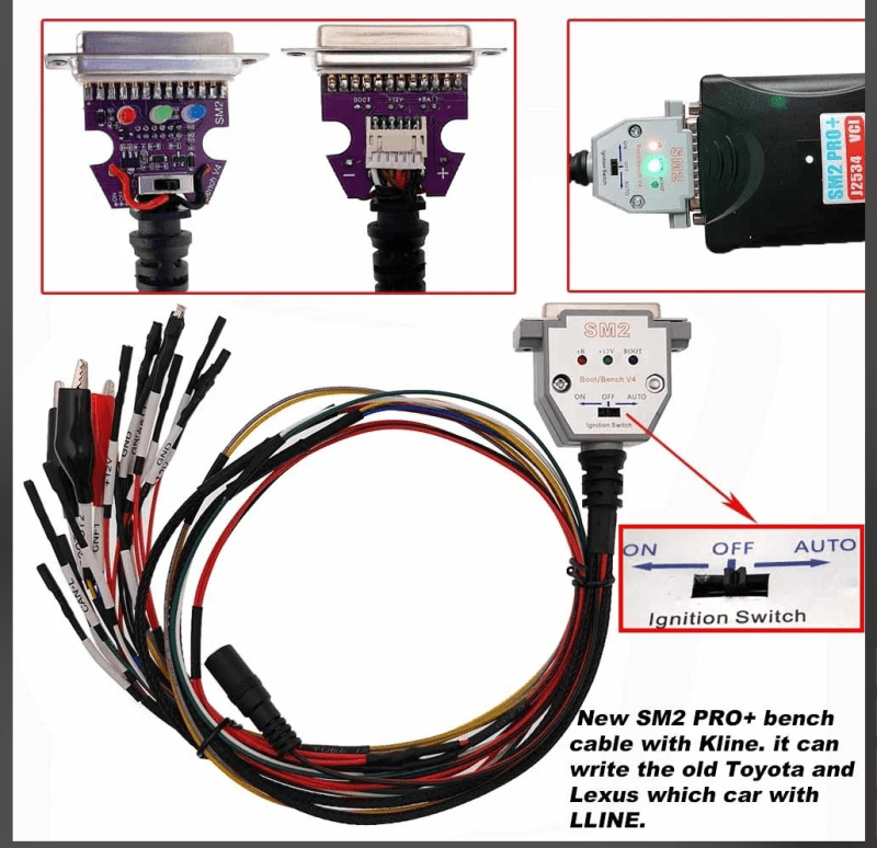 SM2 PRO J2534 VCI Passthru Diagnostic and PCMFlash 67 modules