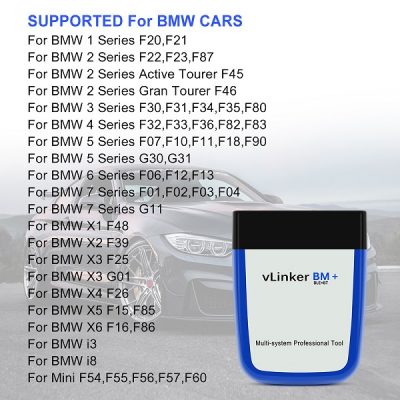 Vgate vLinker BM BMW Scanner support BimmerCode/BimmerLink