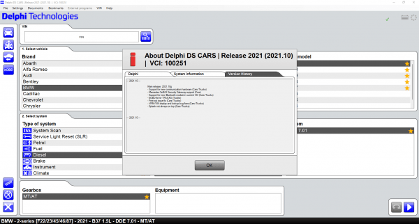 Autocom Delphi 2021.10 Activate code service