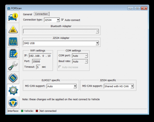 SM2 PRO J2534 Interface Passthru Softwares setting