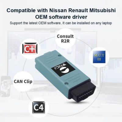 VNCI RNM Nissan VI3-Renault and Mitsubishi 3 in 1 Diagnostis