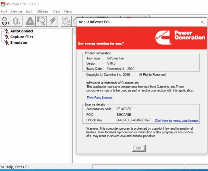 Cummins InPower Pro V16.0 generators software